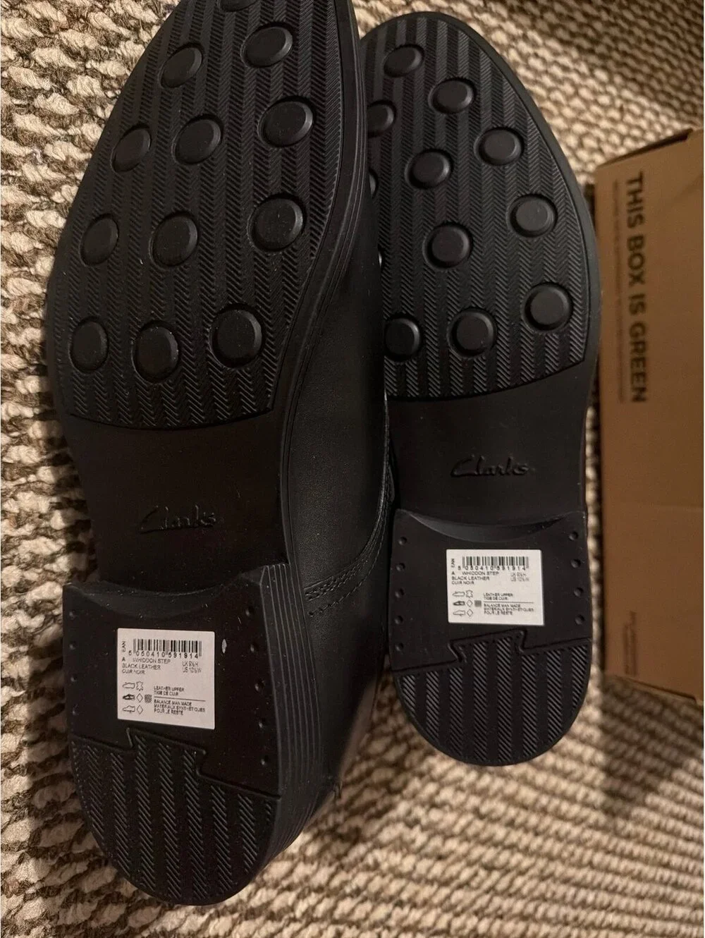 NEW IN BOX Clarks Black Whiddon Step Loafers Men’s 10.5 Wide